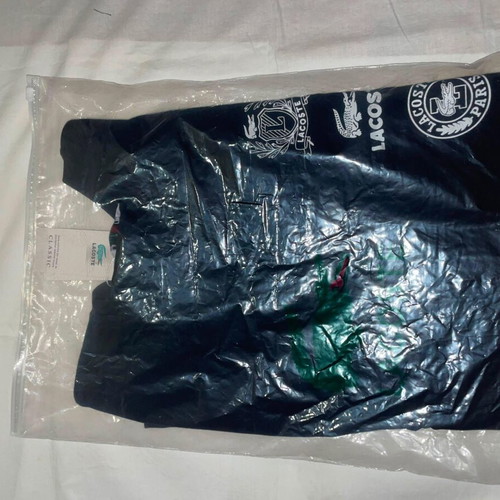 Lacoste T-Shirt Triple Logo Black size L new