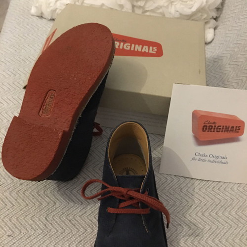Μποτάκι Clarks για αγόρι μεταχειρισμένο, μέγεθος 28, μπλε
