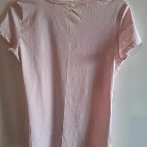 Pink T-Shirt V Neck S/M new, basic casual top