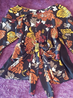 Deprouli see-through blouse, floral, size XL