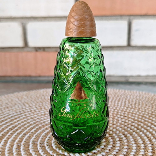 Vintage Pino Silvestre Vidal Glass Bottle used, pine cone shape
