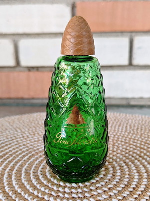 Vintage Pino Silvestre Vidal Glass Bottle used, pine cone shape