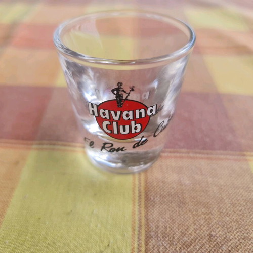 Havana Club collectible shot glass used, 90s-2000s