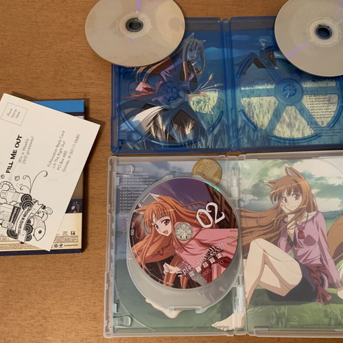 Spice And Wolf Season 1&2 Blu-Ray+DVD Box Set like new, complete series