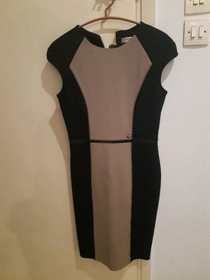 Guy Laroche Φόρεμα Midi Σαν Καινούργιο Μαύρο και Μπεζ