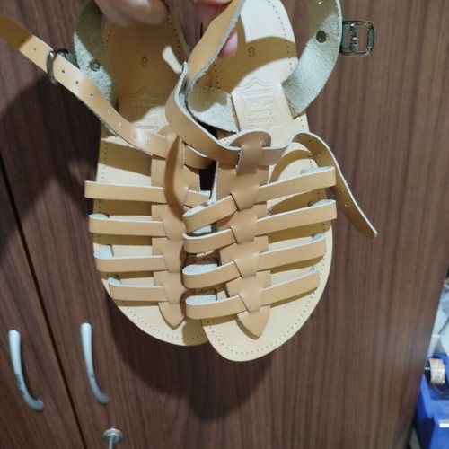 Sandals beige platform, like new, size 36, genuine leather
