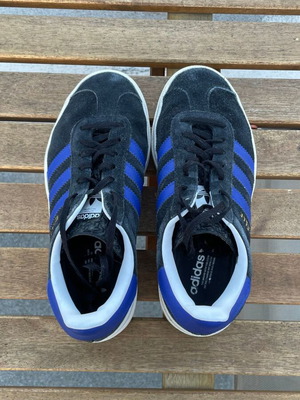 Adidas Gazelle Bold athletic shoes used, size 36.5, black and blue