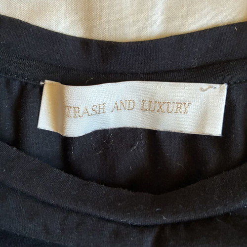 Trash & Luxury Disco Funk Embellished Open Back Cropped Top Size S like new