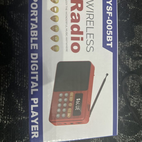 Wireless Radio new with FM, Bluetooth speaker, memory card slot