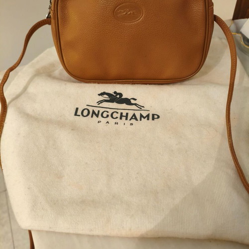 Longchamp crossbody bag like new, beige leather