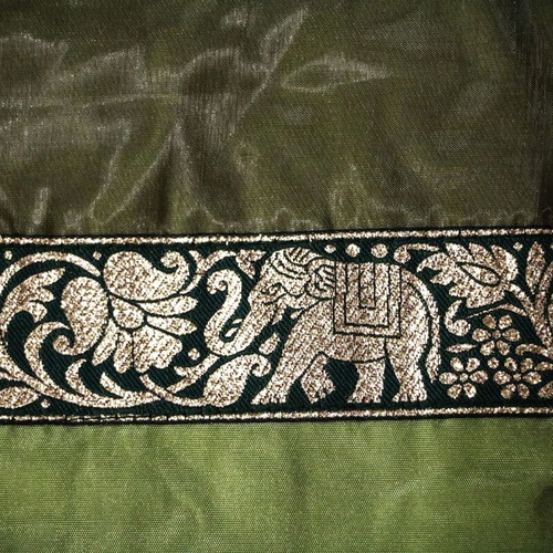Silk pillow cover 39x39 cm green Real Siam Silk