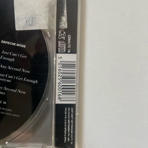 Depeche Mode Just Can't Get Enough CD Single used, 1991 reissue