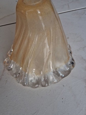 Glass lampshade golden yellow 12 cm like new