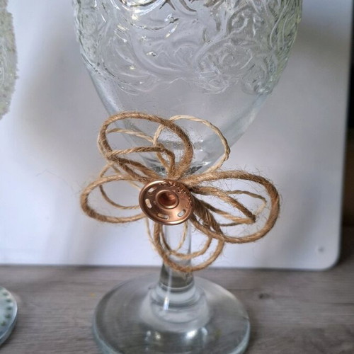 Decorative glasses with decoupage method like new
