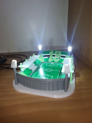3D Printed Stadium Apostolos Nikolaidis Panathinaikos with LED Lighting