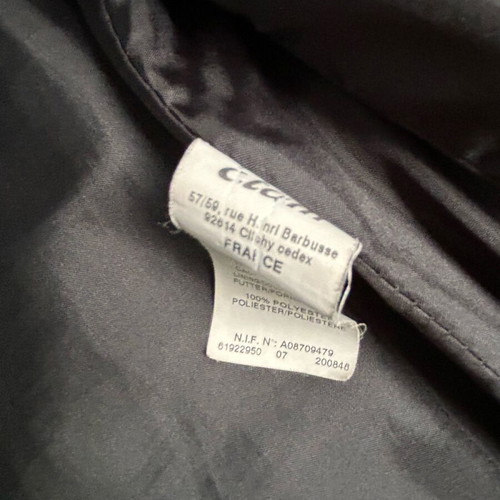Black Etam coat size S like new with belt