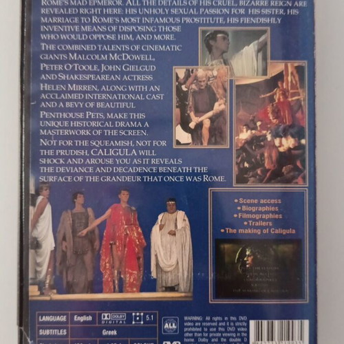 Caligula DVD used with subtitles