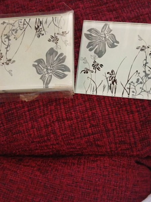 Coasters like new, set of 4 glass for glasses