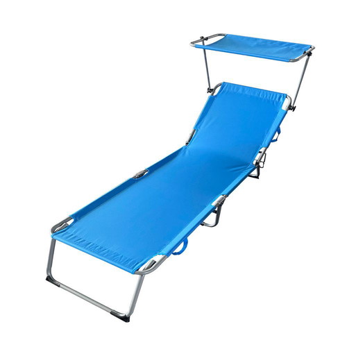 Muhler C2013 garden lounger new, 188x56xH25cm, foldable, blue