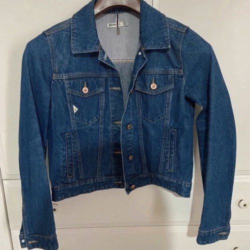 Stradivarius women's denim jacket used, size M, blue