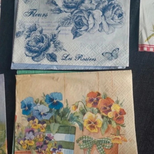 Decoupage napkins like new