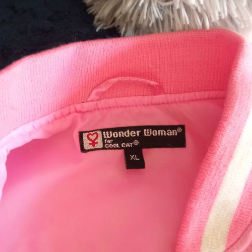 Wonder Woman pink satin sports jacket like new