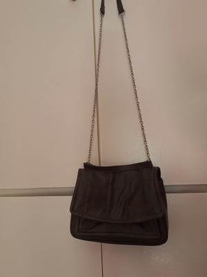 H&M Brown Leather Crossbody Bag used with Chain Strap