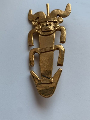 Pendant and brooch like new, International Style gold design