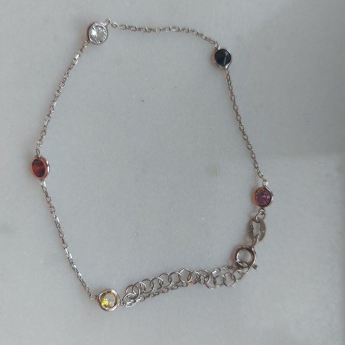 Bracelet in pure silver 925 for girl like new with stones