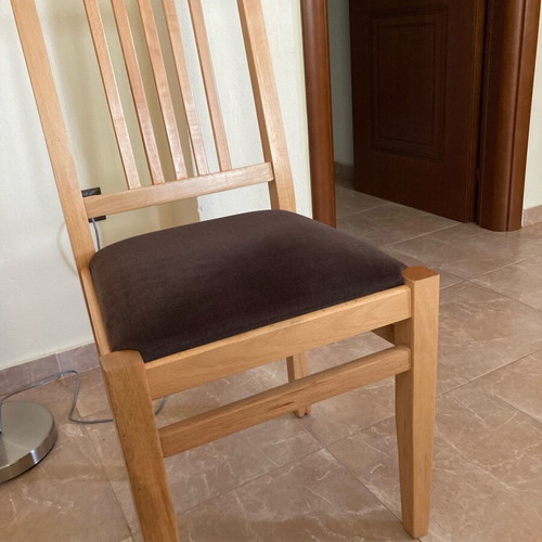 Kitchen chairs set of 6 like new, handmade solid wood