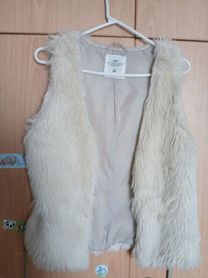 Γουνακι αμάνικο H&M εκρού σαν καινούργιο, συνθετική γούνα