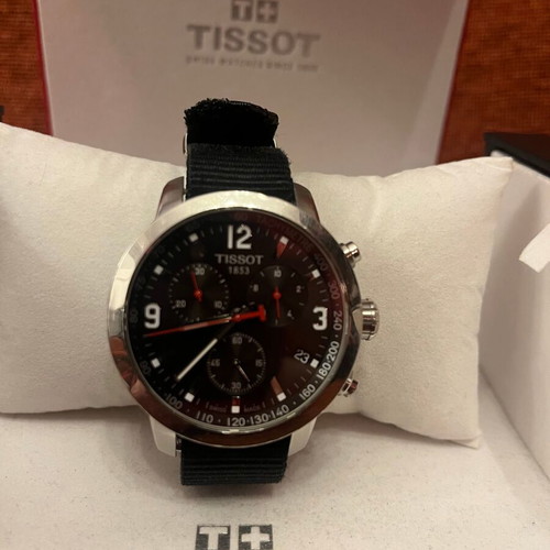 Tissot 1853 wristwatch like new, men's, black and silver
