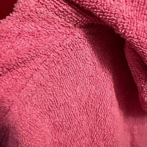 Bathrobes used, pink with hood and blue