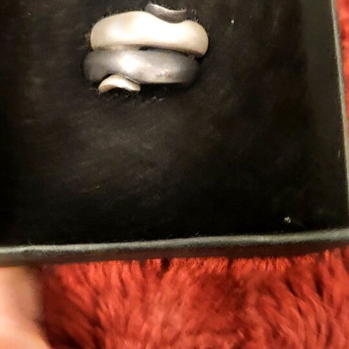 Silver double ring 925