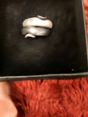 Silver double ring 925