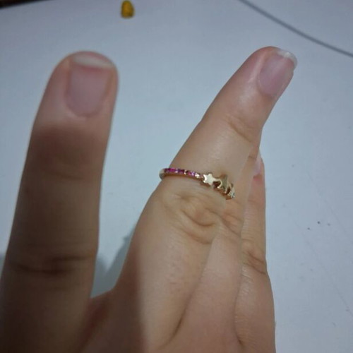 Avon ring 17.7 mm used, multicolor and gold