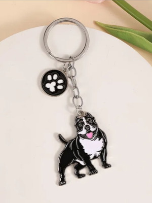 American Bully dog keychain new