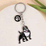 American Bully dog keychain new