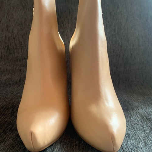 Zara beige boots new with metallic details