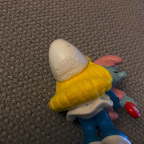 Smurfette collectible figure with baby Smurf used Schleich