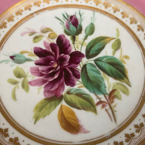Antique porcelain cake stand 100 years old with handmade decoration