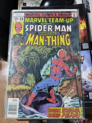 Marvel Team-Up #68 used, Spider-Man and Man-Thing comic