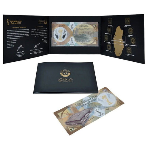 Qatar 22 Riyals 2022 FIFA World Cup Polymer Banknote New