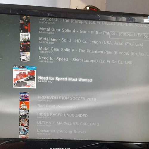 PlayStation 3 Slim 500GB HDD with many games and arcade emulators, like new