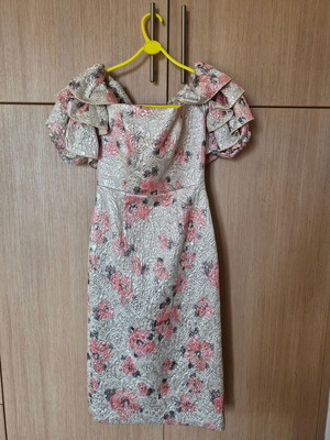 Party dress like new, gray and pink, size XS