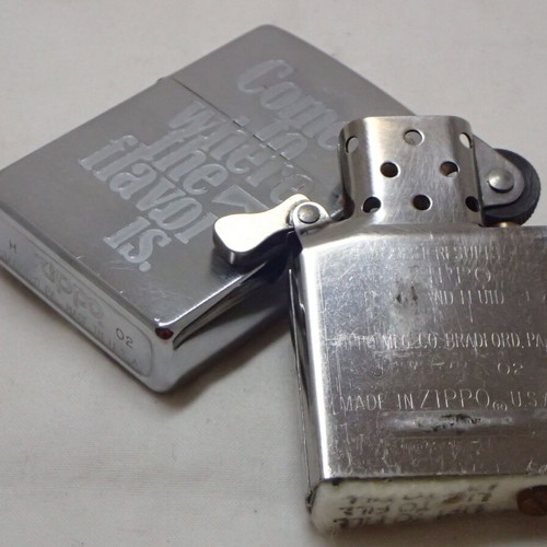 Zippo Marlboro Flavor Lighter used, vintage 2002 double-sided