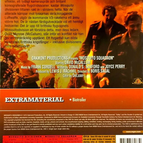 Mosquito Squadron DVD μεταχειρισμένο, ταινία περιπέτειας με αγγλικούς υπότιτλους