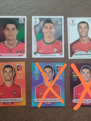 Αυτοκόλλητα Ronaldo Panini Παγκοσμίου Κυπέλλου σαν καινούργια, πακέτο 4