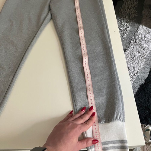 Grey suit set like new, S, polyester with stripes