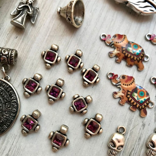 Metal silver jewelry elements pack of 30 pieces like new